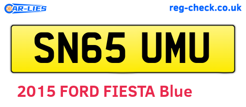 SN65UMU are the vehicle registration plates.