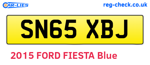SN65XBJ are the vehicle registration plates.