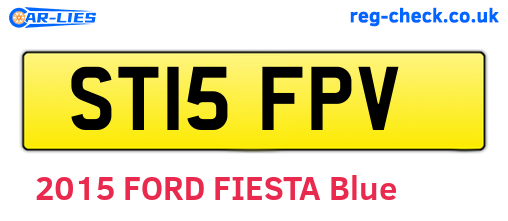 ST15FPV are the vehicle registration plates.
