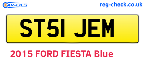 ST51JEM are the vehicle registration plates.