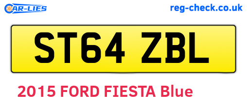 ST64ZBL are the vehicle registration plates.