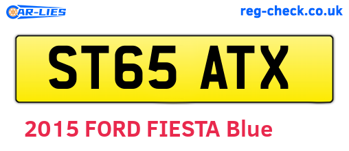 ST65ATX are the vehicle registration plates.