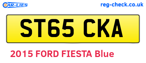ST65CKA are the vehicle registration plates.
