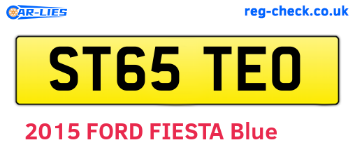 ST65TEO are the vehicle registration plates.