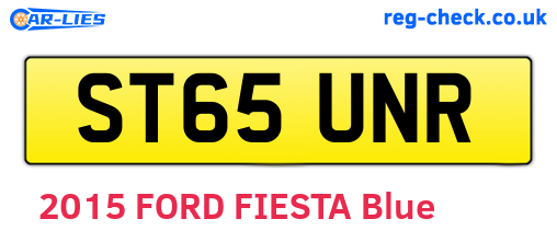 ST65UNR are the vehicle registration plates.