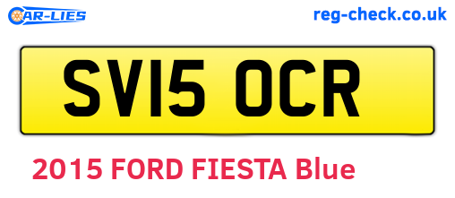 SV15OCR are the vehicle registration plates.