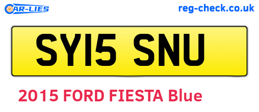 SY15SNU are the vehicle registration plates.