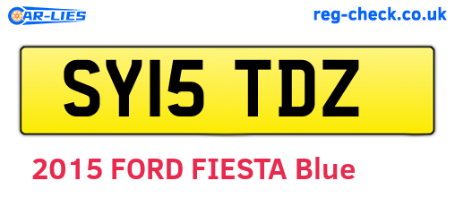 SY15TDZ are the vehicle registration plates.