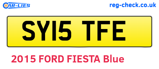 SY15TFE are the vehicle registration plates.