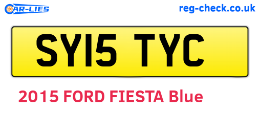 SY15TYC are the vehicle registration plates.