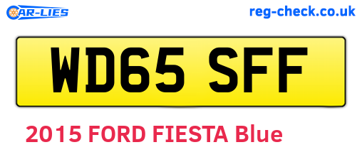 WD65SFF are the vehicle registration plates.