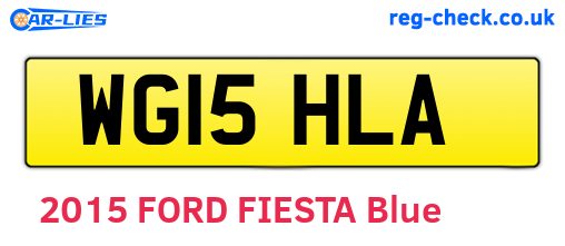 WG15HLA are the vehicle registration plates.