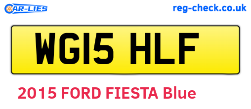 WG15HLF are the vehicle registration plates.