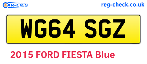 WG64SGZ are the vehicle registration plates.
