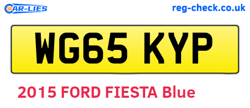 WG65KYP are the vehicle registration plates.