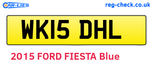 WK15DHL are the vehicle registration plates.