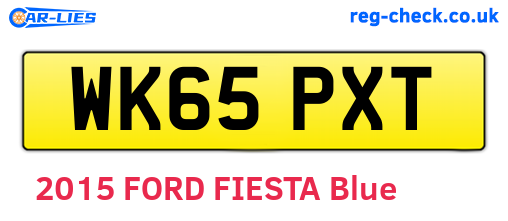 WK65PXT are the vehicle registration plates.
