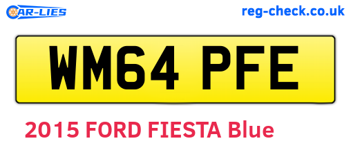 WM64PFE are the vehicle registration plates.
