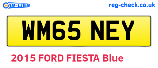 WM65NEY are the vehicle registration plates.