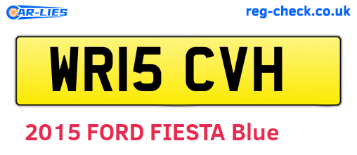 WR15CVH are the vehicle registration plates.