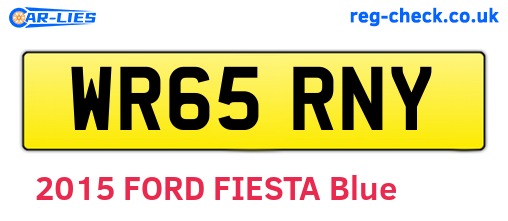 WR65RNY are the vehicle registration plates.