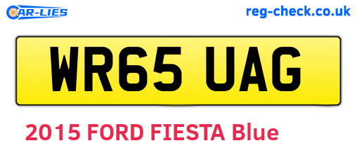 WR65UAG are the vehicle registration plates.