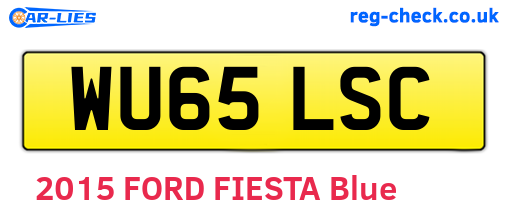 WU65LSC are the vehicle registration plates.