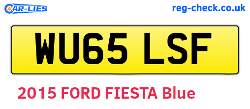 WU65LSF are the vehicle registration plates.