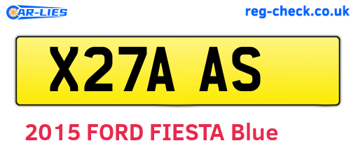 X27AAS are the vehicle registration plates.