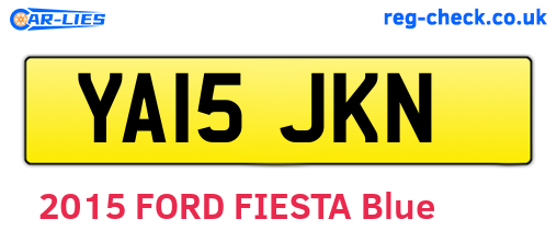 YA15JKN are the vehicle registration plates.