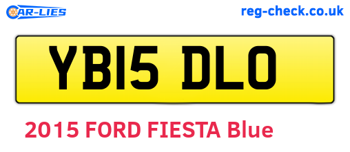 YB15DLO are the vehicle registration plates.