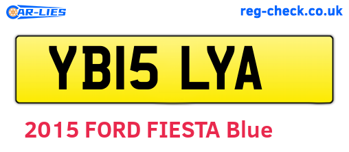 YB15LYA are the vehicle registration plates.