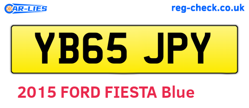 YB65JPY are the vehicle registration plates.