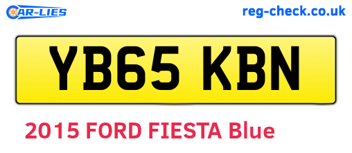YB65KBN are the vehicle registration plates.