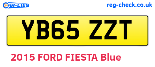 YB65ZZT are the vehicle registration plates.