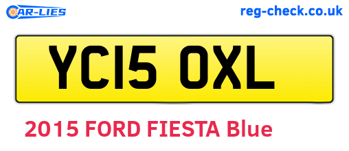 YC15OXL are the vehicle registration plates.