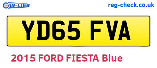 YD65FVA are the vehicle registration plates.