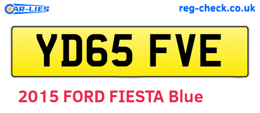 YD65FVE are the vehicle registration plates.