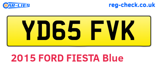 YD65FVK are the vehicle registration plates.