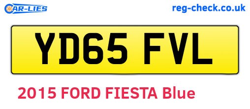 YD65FVL are the vehicle registration plates.