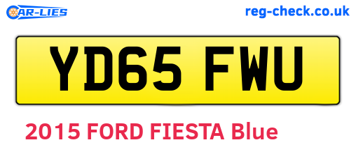 YD65FWU are the vehicle registration plates.