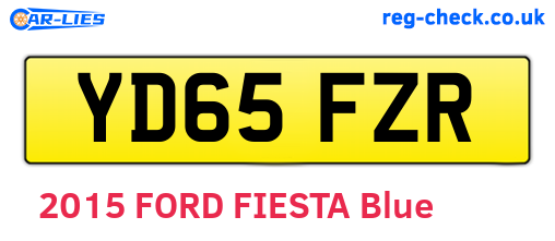 YD65FZR are the vehicle registration plates.