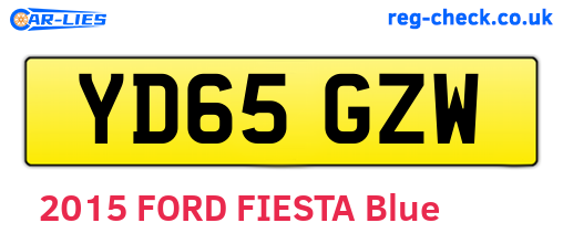 YD65GZW are the vehicle registration plates.
