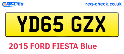 YD65GZX are the vehicle registration plates.