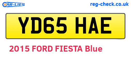 YD65HAE are the vehicle registration plates.