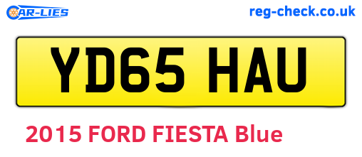 YD65HAU are the vehicle registration plates.