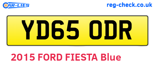 YD65ODR are the vehicle registration plates.