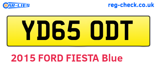 YD65ODT are the vehicle registration plates.