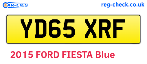 YD65XRF are the vehicle registration plates.