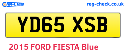 YD65XSB are the vehicle registration plates.